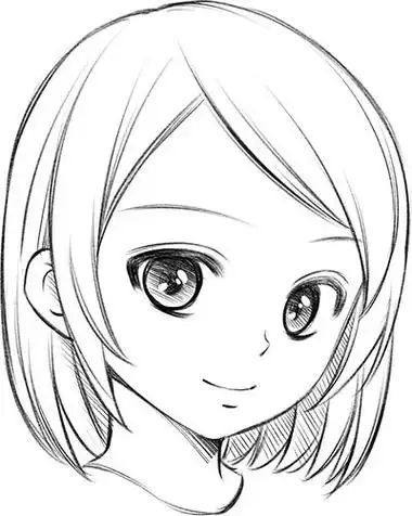 动漫人物女生简笔画音为有你易学简笔简单的简笔画今天画一个长发女孩