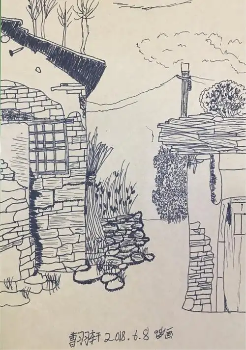 美三班风景线描