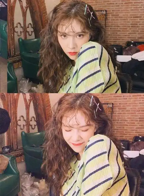 八字羊毛卷刘海烫发2