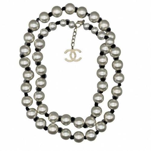 香奈儿chanel珍珠项链|jumbo faux pearl long necklace