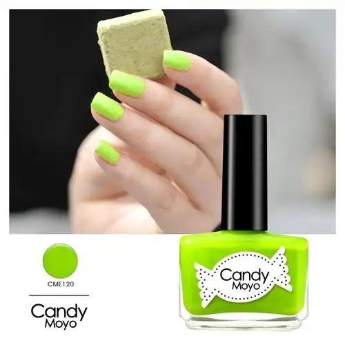 candy moyo霓彩荧光果绿指甲油糖果色显白美甲cme120