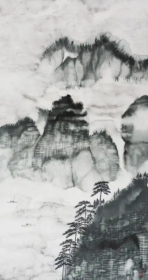 墨韵江山白燕君的水墨山水画