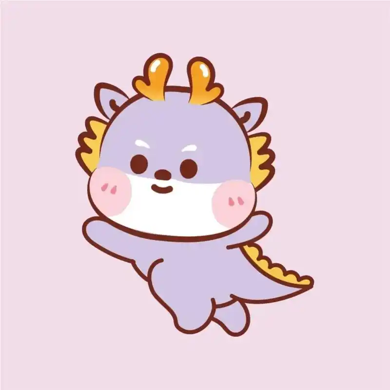 小飞龙卡通可爱插画表情包.#龙插画 #抖音图文扶持计划 #抖 - 抖音