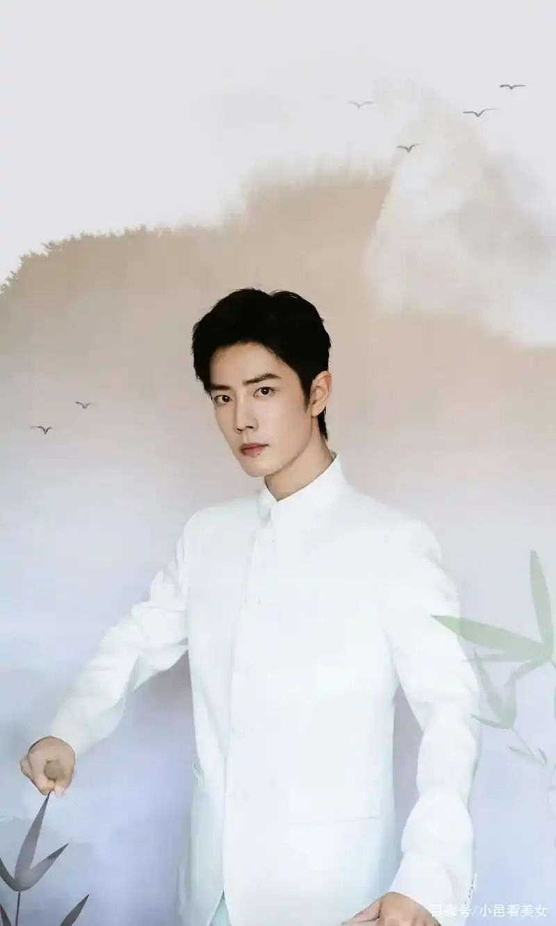 e: 图片1110肖战白色中山服造型