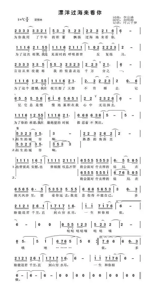 漂洋过海来看你