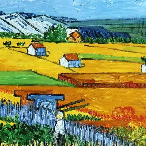 【双十二】(临摹) 梵高《丰收》布面油画