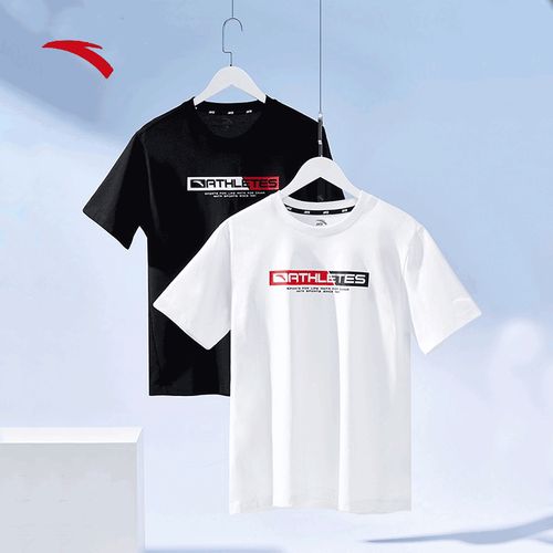 安踏短袖t恤男夏季透气新款宽松速干针织运动服半袖品牌体恤上衣