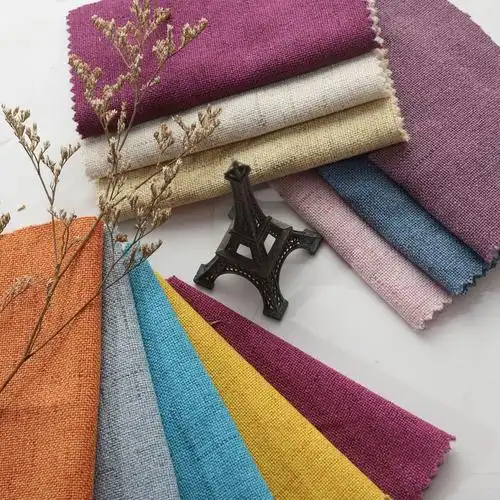 纯色流星棉麻沙发布料面料批发 沙发布抱枕坐垫茶席软包 亚麻布料