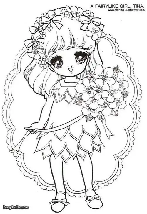 仙女简笔画图片大全二十一张儿童公主涂色简笔画不同难易程度的十位小