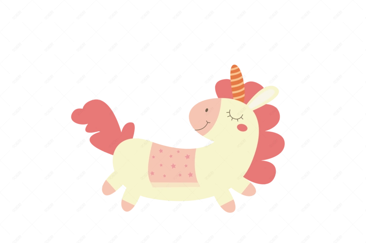 梦幻奇幻可爱独角兽免抠素材