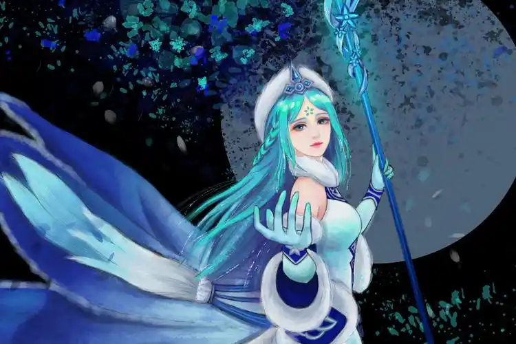 ps板绘教程王者荣耀王昭君冰雪之华