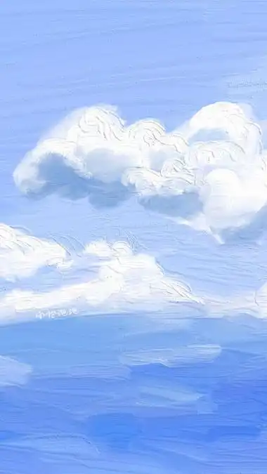 油画风壁纸 好少女心清新的感觉