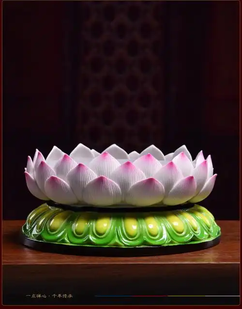 八角圆形陶瓷底座 彩绘莲花台子观音菩萨佛像底座加高暗八仙神像供奉