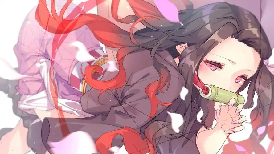 鬼灭之刃可爱萌系祢豆子桌面壁纸_卡通动漫_壁纸下载_美桌网