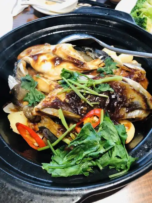姜葱鱼头煲_selena琪琪的笔记_美食天下