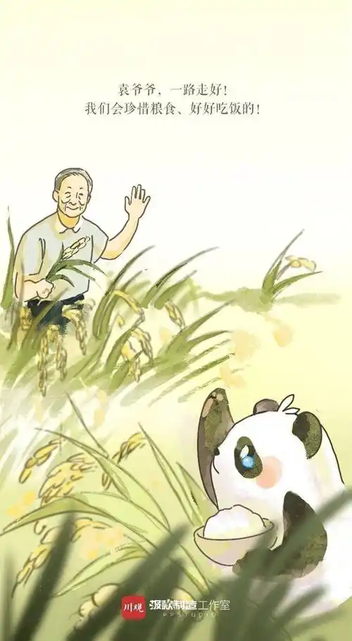 海报丨干饭人集体哀悼袁爷爷,句句戳中泪点_黄琪_袁隆平_人间