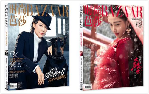 时尚芭莎杂志2017年12月刘嘉玲张天爱封面 张若昀马丽刘涛 张榕容