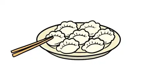 饺子简笔画 - 天奇生活