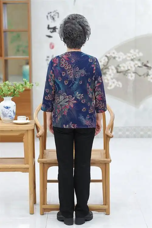 福太太中老年服装贵妇人中老年人女装夏装套装60岁70妈妈装两件套生日
