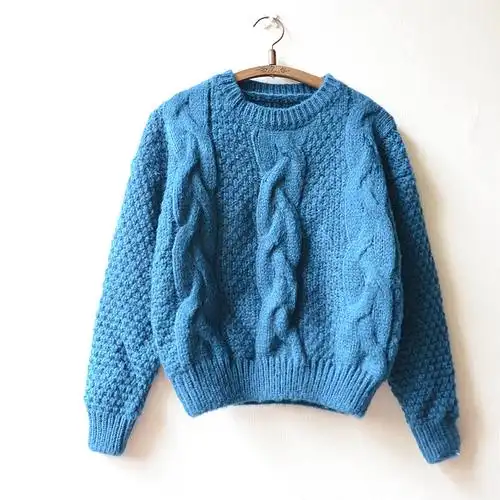 韩版立体麻花扭花短版套头毛衣 针织衫图片,韩版立体麻花扭花短版套头