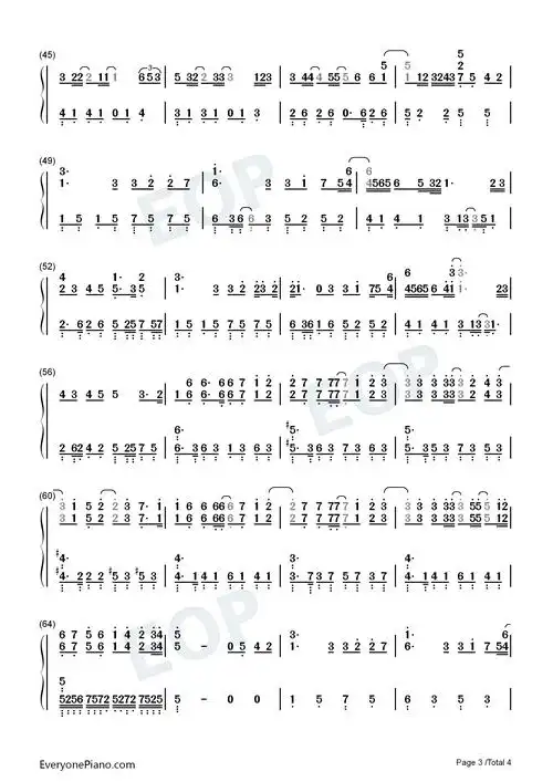 如果雨之后-周兴哲双手简谱预览3