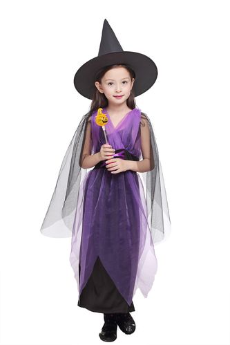 万圣节cosplay幼儿巫婆角色扮演儿童女巫化妆舞会女童表演出服装
