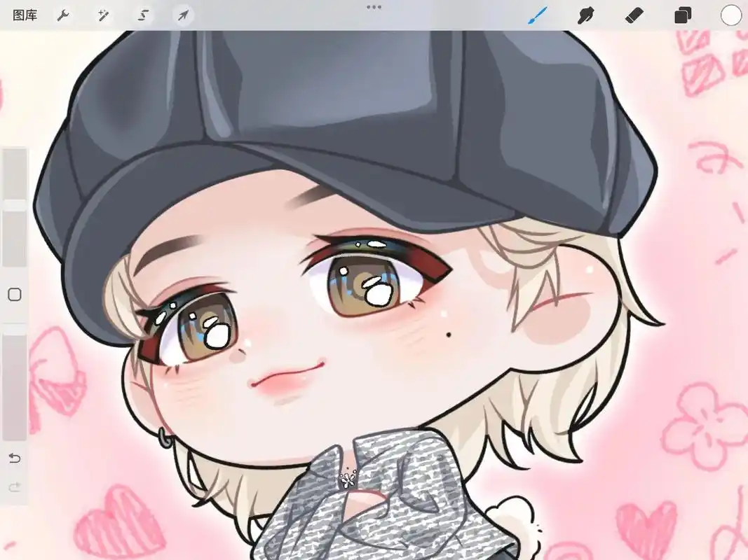 嘿嘿!#蔡徐坤 #画画 #q版人物 #日常摸鱼 - 抖音