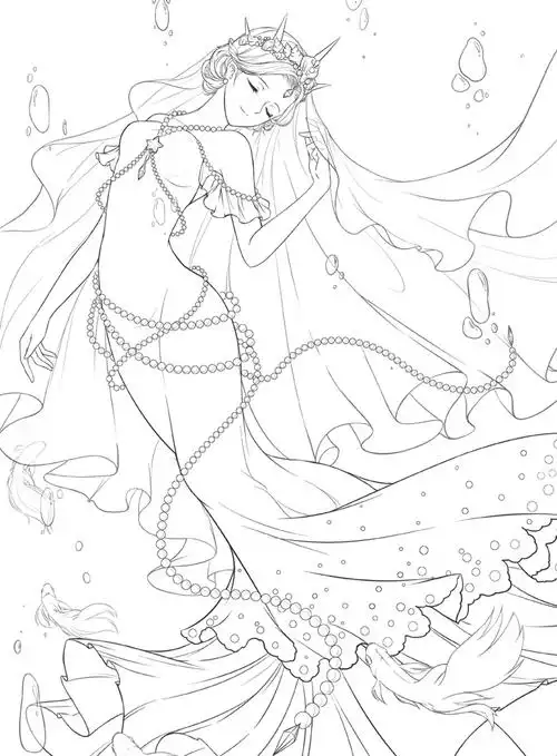 花嫁 梦幻婚纱手绘涂色集