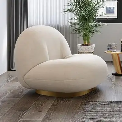 北欧单人阳台休闲椅现代简约卧室懒人小沙发意式轻奢极简客厅家具