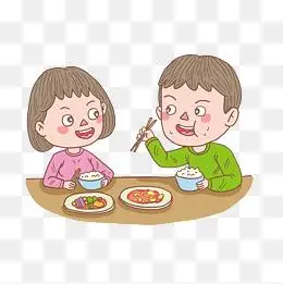 手绘人物情侣吃饭的相关搜索