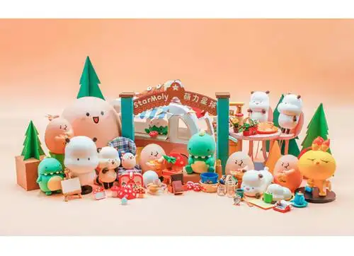 萌力星球野萌君摆件微笑野萌子公仔手办动漫创意周边可爱表情包-淘宝