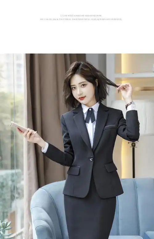 西服套装女2020新款气质修身工作服大学生面试正装西装职业装秋冬