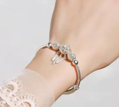 闺蜜送给我的钢丝球手镯,好看极了