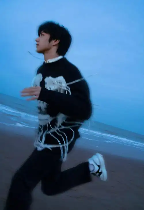 刘耀文海边篝火