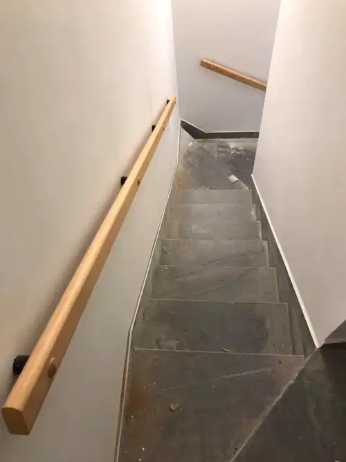 榉实木靠墙护栏楼梯实木扶手装饰木质室内走廊栏杆自装过道新中式