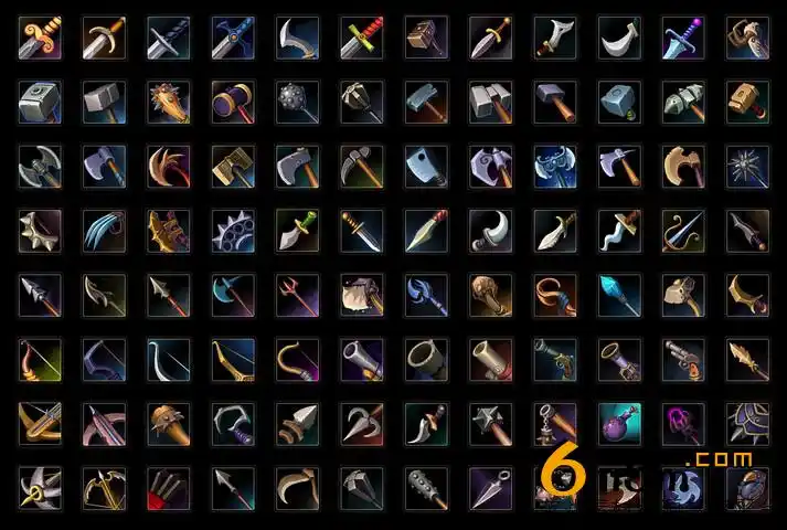 unity rpg游戏武器图标rpg weapons icons