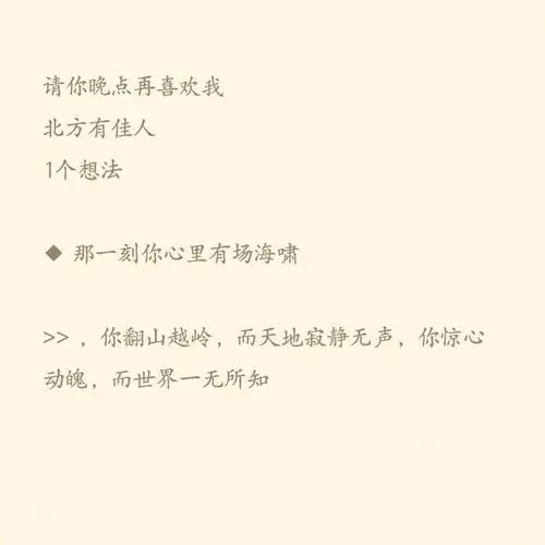 请你晚点再喜欢我