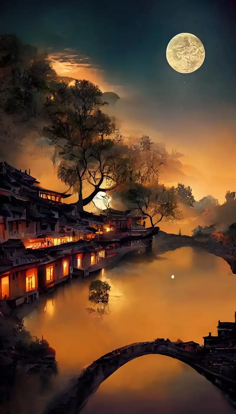 用你现有文化描述此景#国风古韵 #国画 #唯美意境#ai绘画 - 抖音