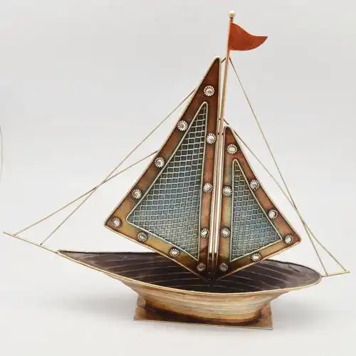 欧式家居装饰摆件铁艺帆船