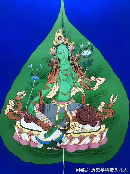 绿度母在藏传佛教中为观世音菩萨的化身(在古印度和藏地,度母法门非常