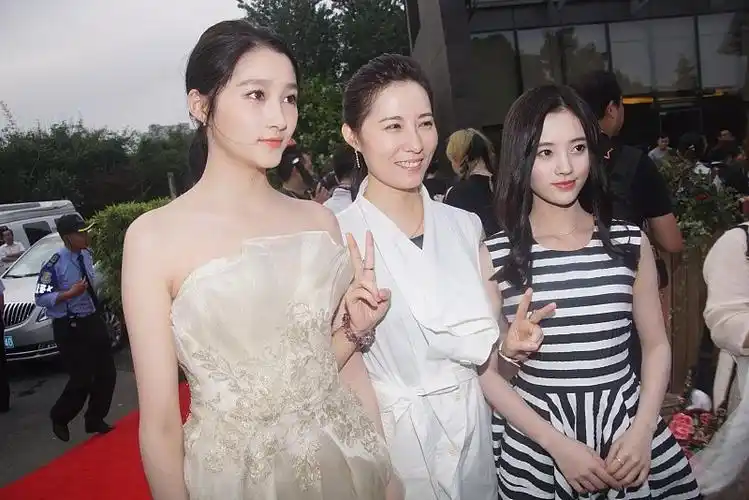 鞠婧祎真不会挑裙子,选择的款式不像礼服,站关晓彤旁边有点低调_腾讯