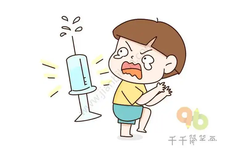 给儿童打针简笔画花护士给孩子打针的图简笔画打针简笔画画法 打针简