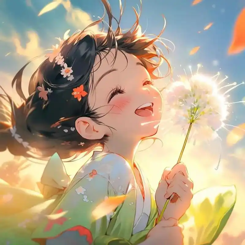 蒲公英女孩头像头像 可爱 治愈  蒲公英,无牵无挂,无欲无求,风起而行