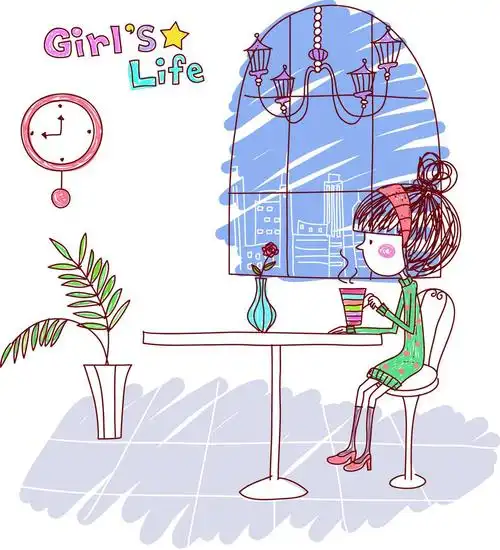 卡通女孩的生活