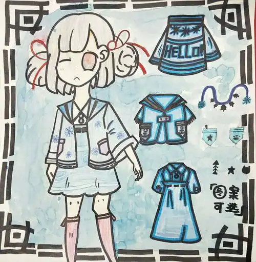 其它 优秀小画家徐紫露 写美篇本课立意于动漫服装设计,让学生充分