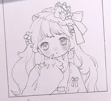 漫画简笔画人物女孩q版步骤