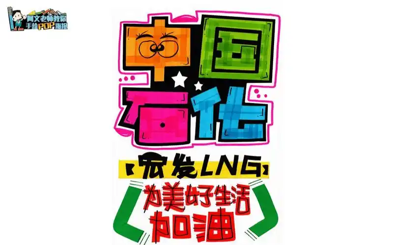 【加油站手绘pop海报】中国石化