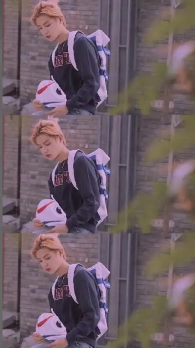 心动黄明昊三宫格图片抱图dd