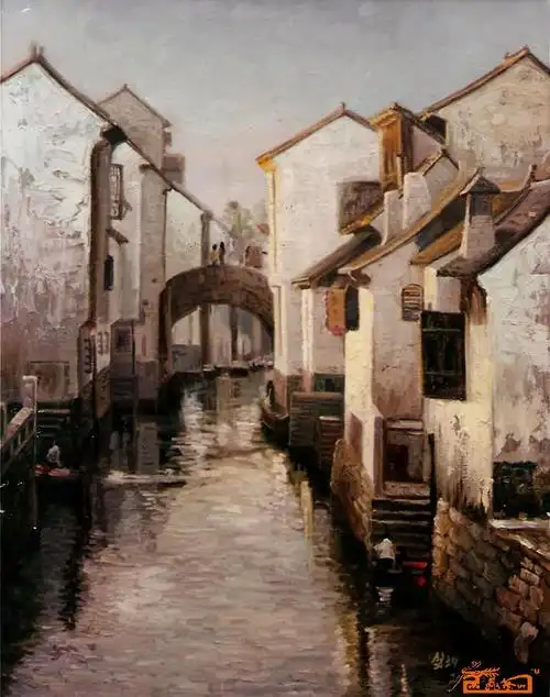 油画名家 王剑坤 - 水乡系列3