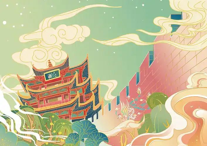 凤凰女皇古城|插画|商业插画|胡卡卡咔 - 原创作品 - 站酷 (zcool)